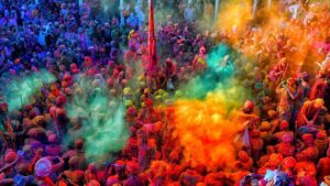 Holi Festival in Vrindavan Mathura India